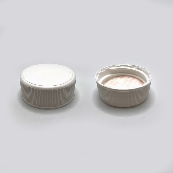 28-400 White PP Continuous Thread Closure with Pressure Sensitive Liner