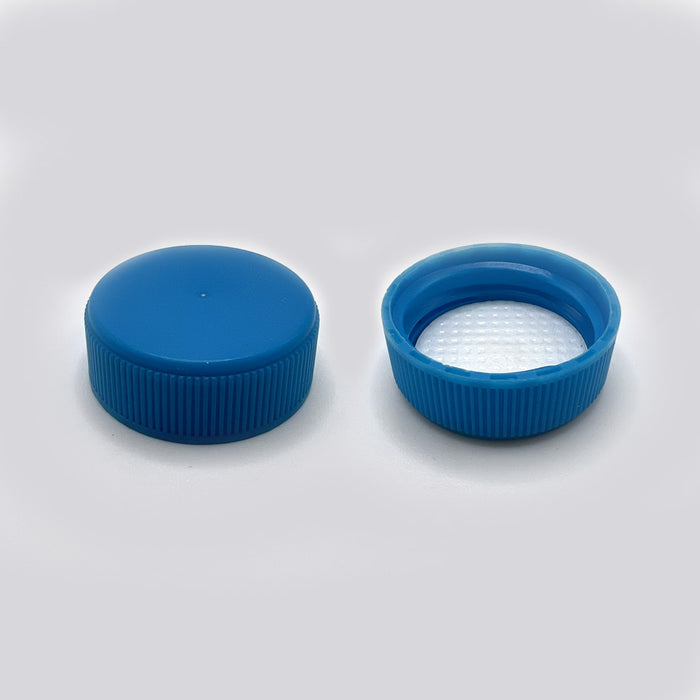 28-400 Blue PS Continuous Thread Closure with Vented Foam Liner for Bleach