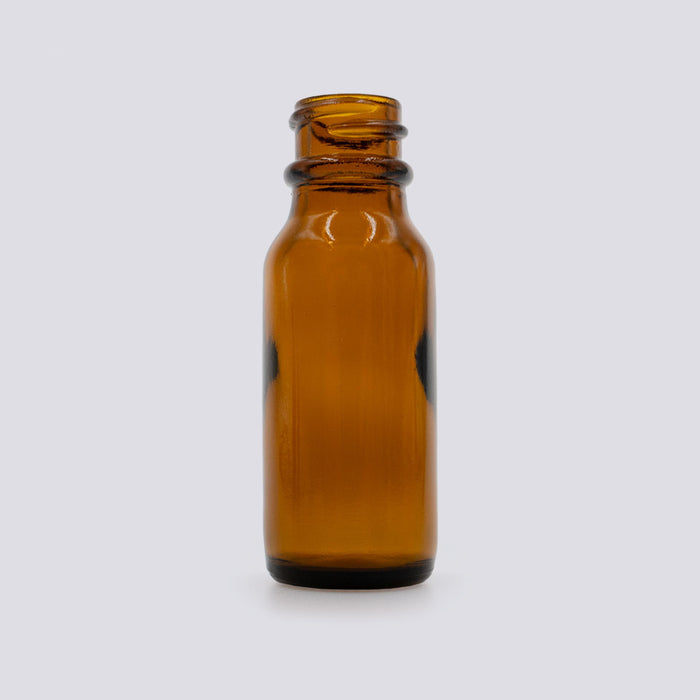 0.5 oz. Amber Glass Boston Round Bottle