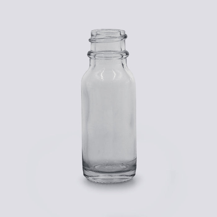 0.5 oz. Clear Glass Boston Round Bottle