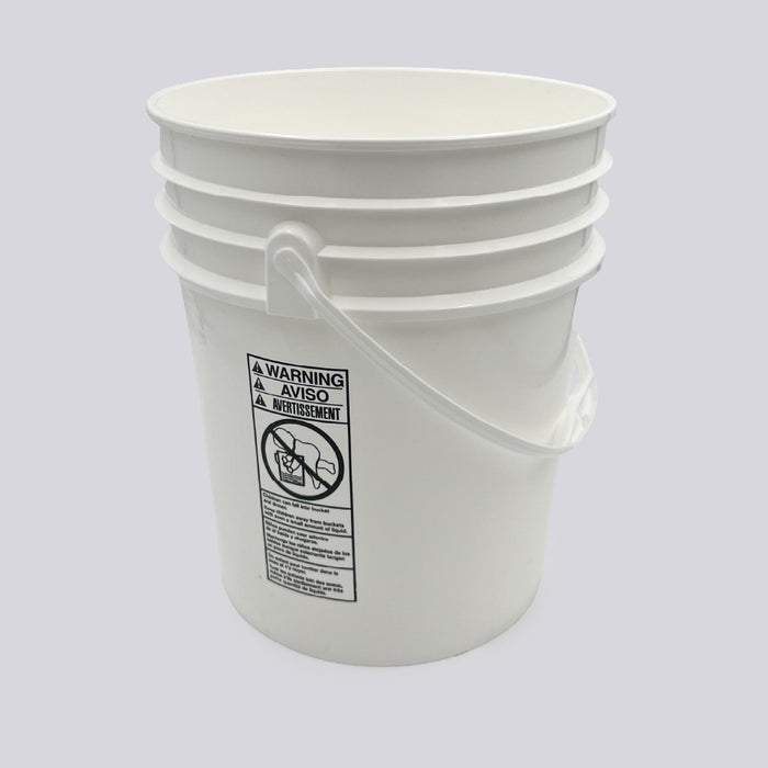 5 gal. White HDPE Pail with HDPE Handle